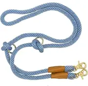 Lucpawz 7FT Multifunctional Rope Dog Leash, Hands Free, Crossbody, Adjustable, Airy Blue