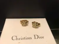 在飛比找Yahoo!奇摩拍賣優惠-Christian Dior 古董 夾式 耳環