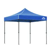 Instahut Gazebo Pop Up Marquee 3x3 Folding Outdoor Wedding Tent Base Pod Blue