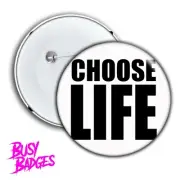CHOOSE LIFE - WHAM Badges & Magnets - Pin Retro George Michael Shirt 80's 1980's