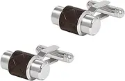 [Emporio Armani] Men's Silver Stainless Steel Eagle Logo Cufflinks