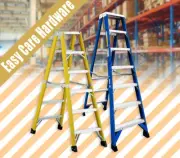 Double Sided Fiberglass Step Ladder 3 4 5 6 7 8 9 10 12 Feet Foot ft 150 kg