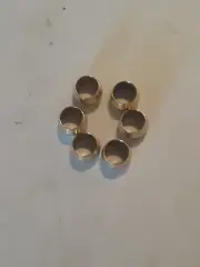 Brass Compression Sleeves 1/4" Ferrules Rubber Tubing 6 Pieces hf - 604250