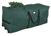 Rolling Christmas Tree Storage Bag, Fits Up to 9 Ft Tall Disassembled Green