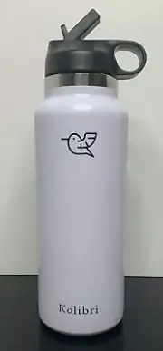 Kolibri Water Bottle Flask Stainless Steel Vacuum Insulated - Straw Lid - 40oz