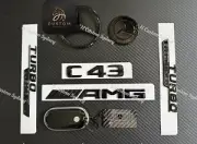 Gloss Black C43 Badges Full Package For Mercedes AMG C43 S206 Estate Exclusive