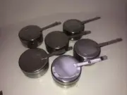 Set of 6 Stainless Steel Chafing Fuel Sterno Canned Heat Holders Food Service A