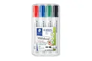 Staedtler Lumocolor Non-Permanent Whiteboard Markers - 4 Pack - Assorted Colours Assorted 351 WP4