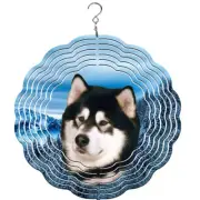 Alaskan Malamute Dog Breed Wind Spinner, yard decoration, dog wind spinner