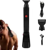 Back Shaver - Back Hair Removal, Electric Body Shaver | Grooming Tool With Foldable Handle, Body Trimmer For Men And Women Ergonomic Shaver For Back, Chest, And Arms, Personal Care Razor For Adults