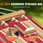 Double Quilted Hammock 12FT Two Person with Spreader Bars Detachable Pillow