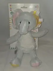 Infant Sensory Snuggables Elephant Rattle Plush 10" Stuffed Baby Toy Lovey