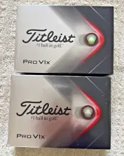 TITLEIST PRO V1X GOLF BALLS WHITE #1-4 (2 Boxes) 4 SLEEVES OF BALLS IN EACH NEW