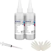 Aomya DTF 200ml White Ink,Refill DTF Ink for Epson ET-8550, L1800, L805, R2400, P400, P800, XP15000,Heat Transfer Printing Direct to Film(100ml×2,WH)