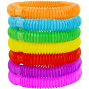 7Pcs/12pcs Fidget Pop Tube Pip Sensory Stress Game Relief Toys Kids Tools Adults Chain