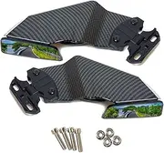 GYMARK Motorcycle Mirrors Wing Rearview Mirror for Kawasaki Ninja 250 300 400 650 ZX6R ZX10R ZX14R Motorbike Fairing Adjustable Sportster Aerodynamics Side Mirrors (Pattern Black)