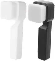SAFIGLE 2 Pcs Facial Scrubber Handheld Double Sided Brush for Gentle Cleansing and Exfoliating User Friendly Long Handle Design for All Skin Types