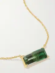 [Octavia Elizabeth] Octavia Elizabeth - 18-karat Recycled Gold, Ombré Tourmaline And Diamond Necklace - Green - One size One size Green