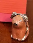 Vintage Estee Lauder Piggy Pleasures Jeweled Solid Perfume Compact NIB