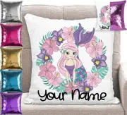 Mermaid Sequin Cushion Cover Throw Pillow - Personalised