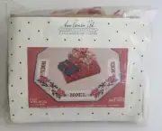 Ann Benson Noel Rose Octagon Christmas Tree Skirt Kit 40” Counted Point CH01