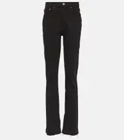 [Re/Done] Re/Done '70s high-rise split-hem bootcut jeans 32 black