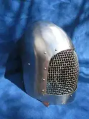 Medieval Close Helmet 16 Gage Steel Armor Cover Face With Mash Helmet ALFA028