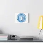 Blue White Gottschee Kocevje 12"x9"x1.25" Horizontal Matte Canvas Print
