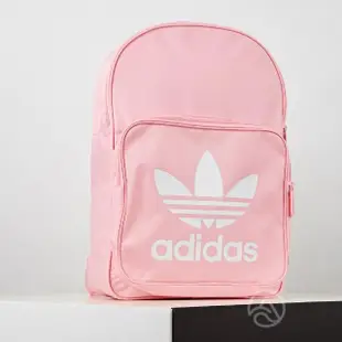 【adidas 愛迪達】Originals Trefoil Backpack 粉白色 藍白色 三葉草 帆布 後背包 DJ2173/DJ2172