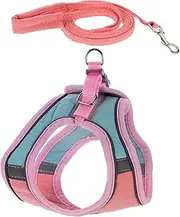 Cat Harness Set Reflective Vest Rope Long-Time Use Small Light for Cat Walking Training
