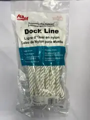 Sea Fit Pre Spliced 3 Strand White Nylon Dock Line Rope 3/8" x 10' Boat Marine