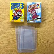 3 Box Protectors for NINTENDO NES Video Game Boxes! Clear Display Cases CIB New