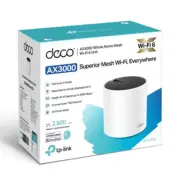 TP-Link Deco X55(1-pack) AX3000 Whole Home Mesh WiFi 6 Router, Dual-Band with Sm