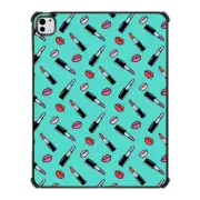 iPad Pro 13-inch (M4) iPad Impact Case Lipstick Teal Pattern