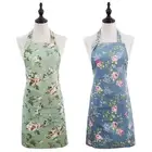 Floral Aprons for Women, 2 Pack Kitchen Aprons with Pockets for Cooking Bakin...