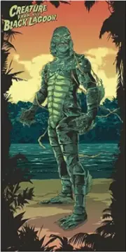 Universal Monsters - Creature From the Black Lagoon Beach / Bath Towel by Facto