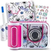 KidiZoom Print Cam Scrapbook Bundle Pink - Creative Camera That Can Print Pictures Directly - Includes Scrapbook, Stickers, Pen and Printer Paper