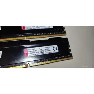 原廠換回 金士頓 HyperX FURY DDR4 2400 8G  HX424C15FB2/8 GB 一對共16g