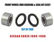 Fits:Front Wheel Hub Bearing & Seal Kit Assy Nissan 300ZX 1990-1996 Set of Two (for: Nissan)