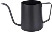 SHOWERORO Stainless Drip Coffee Maker Portable Drip Kettle 250ml Black Non-Stick Fine Spout Pot