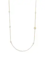 Tory Burch Kira Cultured Pearl & T Monogram Strand Necklace, 38