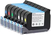 High Adhesion Solvent Quick-Drying Ink Cartridge Suitable for Inkjet Printer Non-encrypted General Model for Text Barcode Date Time, etc(Yellow)