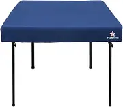 plusvivo Card Table Cover, Mahjong Table Cover Machine Washable Felt Game Table Cover- for Poker, Mahjong, Bridge, Board Game Tablecloth(36" x 36" Blue)