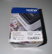 Brother Genuine CZ-1003 19mm Label Roll Cassette For VC-500W 3/4"