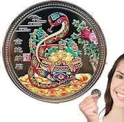 Chinese New Year Snake Coin - Delicate Souvenir Coin Good Luck Challenge Coin, Year of the Snake Coin, Decorative Lucky Coin Commemorative Coin, Compact Collector Coin for Thanksgiving, Christmas