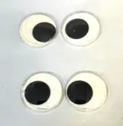 Set of 4 Self-Adhesive 1" Diameter Eyes for Toys Dolls Googly [P1-EY2-SM]