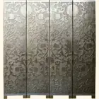 Room Divider - Embossed Sun Flower on Silver Leaf Background (SN4-GDSF2-S)
