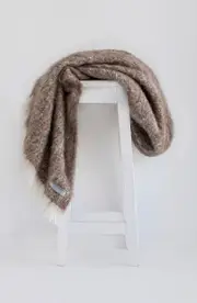 Masterweave Windermere Alpaca Throw Rug Blanket - Pumice