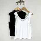 Madewell Size Large Tank Top Bundle of Two Ribbed Mockneck & Knotted-Strap Linen