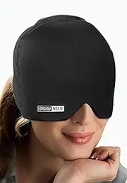 Gel Ice Head Wrap,Headache Relief Hat/Migraine Relief Hat Cold Compress,Migraine Relief Hat for Tension Puffy Eyes Migraine Relief Cap for Sinus Headache and Stress Relief